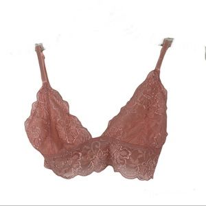 Lace Pink Bralette Size S/XS